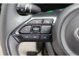 ステアリングスイッチ付き。前方から目を離すことなく操作することが可能です。