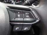 ステアリングスイッチで、先行車に自動追従するアダプティブクルーズコントロールが作動可能。設定した車速内での車間距離を自動で調整・維持。高速道路の渋滞時もアクセル・ブレーキ操作から解放されます。