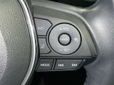 ステアリングスイッチ付き。前方から目を離すことなく操作することが可能です。