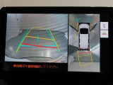 パノラミックビューモニター付きです。車両を上から見たような映像をモニター画面に表示。運転席からの目視では見にくい、車両周辺の状況をリアルタイムでしっかり確認できます。
