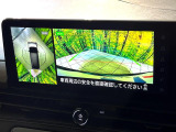 【アラウンドビューモニター】専用のカメラにより、上から見下ろしたような視点で360度クルマの周囲を確認することができます☆死角部分も確認しやすく、狭い場所での切り返しや駐車もスムーズに行えます。