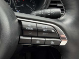 ステアリング右側にはレーダークルーズコントロールが装備。高速道路などでアクセルやブレーキを操作することなく前方車との車間距離を保つよう自動で車速をコントロールします。