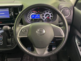 【純正革巻きステアリング】上質な革を使用することで、手にしっかり馴染みとても運転しやすいハンドルです♪