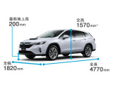 レイバックの全長・全幅・全高。画像はイメージで、実際の仕様とは異なる場合があります。