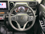 【純正革巻きステアリング】上質な革を使用することで、手にしっかり馴染みとても運転しやすいハンドルです♪
