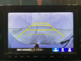 リアカメラ付で、後方をナビ画面で確認。車庫入れも安心です。もちろん、バックギアと連動しています。
