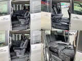 セカンドシート〈左右〉超ロングスライド+横スライドなど通常仕様のお車と同じシートアレンジが可能です。通常モードで7人乗りとなります。