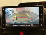 バックギアに入れると、このように後方が映し出されます!駐車の際とても安心!便利!最終確認はご自身の目と耳で必ず行ってください!
