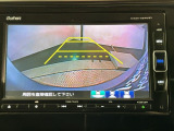 リバースギアに入れるだけで後方の表示へ切り替わります。夜間や雨の日の駐車も楽になりますよ。