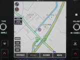 地図のアップ写真です。縦型画面は進行方向が広く見えて使い易い形状です。