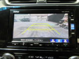 バックカメラの画像です。ガイドラインがスムースな車庫入れをサポートいたします!車庫入れの安心感がアップしますね☆