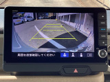 バックカメラはワイドカメラになっていますので、3種類の映像が選択可能です☆これはワイドビュー♪