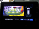 バックカメラの画像です。ガイドラインがスムースな車庫入れをサポートいたします。車庫入れの安心感がアップしますね。