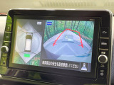 【アラウンドビューモニター】専用のカメラにより、上から見下ろしたような視点で360度クルマの周囲を確認することができます☆死角部分も確認しやすく、狭い場所での切り返しや駐車もスムーズに行えます。