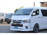 【新型9型ハイエース/ダークプライムⅡワイドディーゼル2WD入庫!!】内外装FLEXカスタム施工済み!