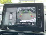 アラウンドビューモニターは4個のカメラを合成してまるで上から撮影した様な駐車場のどの位置にいるかとてもわかり易い機能です