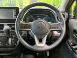 【純正革巻きステアリング】上質な革を使用することで、手にしっかり馴染みとても運転しやすいハンドルです♪