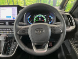 【純正革巻きステアリング】上質な革を使用することで、手にしっかり馴染みとても運転しやすいハンドルです♪