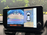 【パノラミックビューモニター】専用のカメラにより、上から見下ろしたような視点で360度クルマの周囲を確認することができます☆死角部分も確認しやすく、狭い場所での切り返しや駐車もスムーズに行えます。