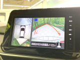 【アラウンドビューモニター】専用のカメラにより、上から見下ろしたような視点で360度クルマの周囲を確認することができます☆死角部分も確認しやすく、狭い場所での切り返しや駐車もスムーズに行えます。