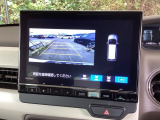 便利な3ビュー切り替え、ガイド線表示付きのバックカメラです!後退時、後方の視界をサポートします!
