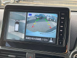 アラウンドビューモニターは4個のカメラを合成してまるで上から撮影した様な駐車場のどの位置にいるかとてもわかり易い機能です