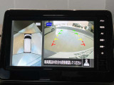 クルマを空から見たような映像が映る、アラウンドビューモニターで、車両周辺の安全確認も一目できます!小さなお子様や障害物も確認できるので、運転のしやすさだけでなく事故防止にも役立ち安心して駐車できます♪
