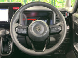 【純正革巻きステアリング】上質な革を使用することで、手にしっかり馴染みとても運転しやすいハンドルです♪