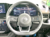 【純正革巻きステアリング】上質な革を使用することで、手にしっかり馴染みとても運転しやすいハンドルです♪