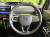 【純正革巻きステアリング】上質な革を使用することで、手にしっかり馴染みとても運転しやすいハンドルです♪