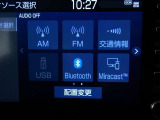 【Bluetooth機能付き】・・・ハンズフリー機能とスマートフォンにインストール済の音楽を聴くことができます。