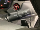 ステアリングホイール・後ろの減速セレクターは、左右に取り付けられた2つのパドルスイッチで減速の強さを調整。左側の「-」を操作すると減速を強く、右側の「+」を操作すると減速を弱くすることができます。