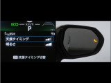 隣車線を走る車両をレーダーで検知し、ドアミラーでは確認しにくい後側方エリアに存在する車両に加え、急接近してくる車両も検知します。車両を検知するとドアミラーに搭載されたLEDインジケーターが点灯します。
