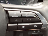 ステアリングスイッチで、先行車に自動追従するアダプティブクルーズコントロールが作動可能。設定した車速内での車間距離を自動で調整・維持。高速道路の渋滞時もアクセル・ブレーキ操作から解放されます。