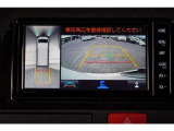 【パノラミックビューモニター】 後退時に車両の後ろ側を表示するだけでなく上から見たような映像で車庫入れなどバックする際に安心です。