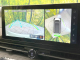 【アラウンドビューモニター】専用のカメラにより、上から見下ろしたような視点で360度クルマの周囲を確認することができます☆死角部分も確認しやすく、狭い場所での切り返しや駐車もスムーズに行えます。