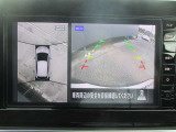 アラウンドビューモニターで車の周囲の情報が室内でわかります。