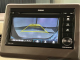 リバースギアに入れるだけで後方の表示へ切り替わります。夜間や雨の日の駐車も楽になりますよ。