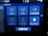 【Bluetooth機能付き】・・・ハンズフリー機能とスマートフォンにインストール済の音楽を聴くことができます。