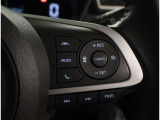 ステアリングスイッチではクルーズコントロール操作が可能です。運転中のご利用は十分にご注意ください。