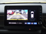 バックカメラの画像です。ガイドラインがスムースな車庫入れをサポートいたします。車庫入れの安心感がアップしますね。