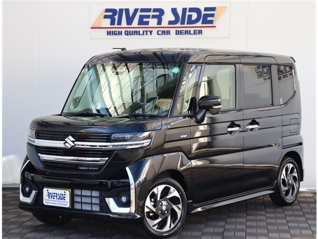 スペーシアカスタム ハイブリッド(HYBRID) XSターボ メーカー9型ナビ フルセグ カー...