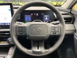 【純正革巻きステアリング】上質な革を使用することで、手にしっかり馴染みとても運転しやすいハンドルです♪
