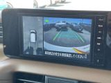 アラウンドビューモニターは4個のカメラを合成してまるで上から撮影した様な駐車場のどの位置にいるかとてもわかり易い機能です