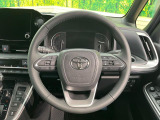 【純正革巻きステアリング】上質な革を使用することで、手にしっかり馴染みとても運転しやすいハンドルです♪