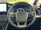 【純正革巻きステアリング】上質な革を使用することで、手にしっかり馴染みとても運転しやすいハンドルです♪