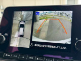 アラウンドビューモニター。上空から見下ろしているかのような映像を映し出して周囲を確認し、スムースな駐車をアシストします。