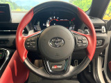 【純正革巻きステアリング】上質な革を使用することで、手にしっかり馴染みとても運転しやすいハンドルです♪