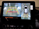 バックカメラの画像です。ガイドラインがスムースな車庫入れをサポートいたします。車庫入れの安心感がアップしますね。