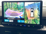 【マルチビューカメラシステム】専用のカメラにより、上から見下ろしたような視点で360度クルマの周囲を確認することができます☆死角部分も確認しやすく、狭い場所での切り返しや駐車もスムーズに行えます。